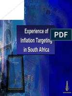 Experience of Inflation Targeting in South Africa