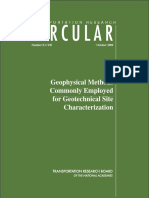 Geophysical methods commonly employed for geotechnical site characterization