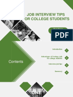 JOB INTERVIEW TIPS FOR COLLEGE STUDENTS