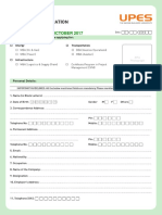 Admission Form - October 2017