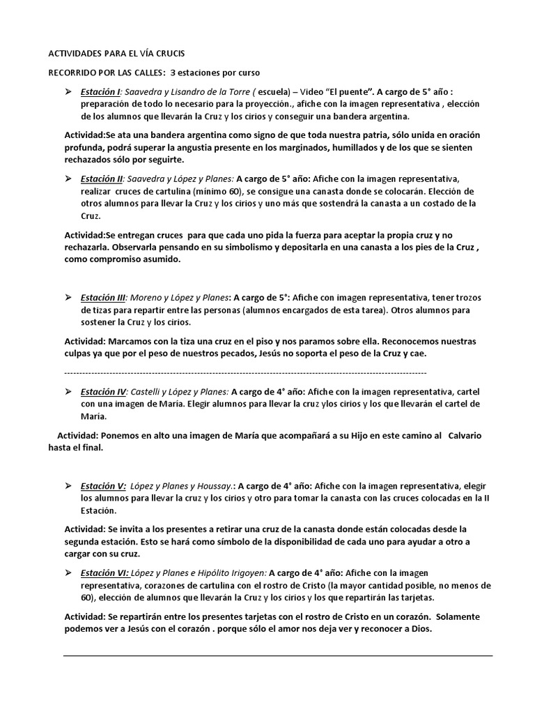Actividades para El Vía Crucis | PDF | La resurrección de Jesús ...