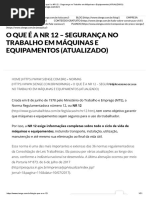 O Que é a NR 12 - Segurança No Trabalho Em Máquinas e Equipamentos (ATUALIZADO)