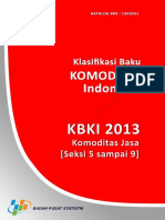Klasifikasi Baku Komoditi Indonesia (KBKI) 2013 Komoditas Jasa (Seksi 5 Sampai 9) PDF