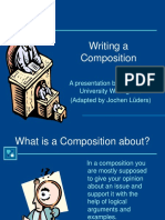 Writing A Composition: A Presentation by The Purdue University Writing Lab (Adapted by Jochen Lüders)