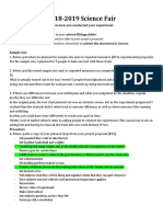 Science Fair Project Experiment Self-Assessment