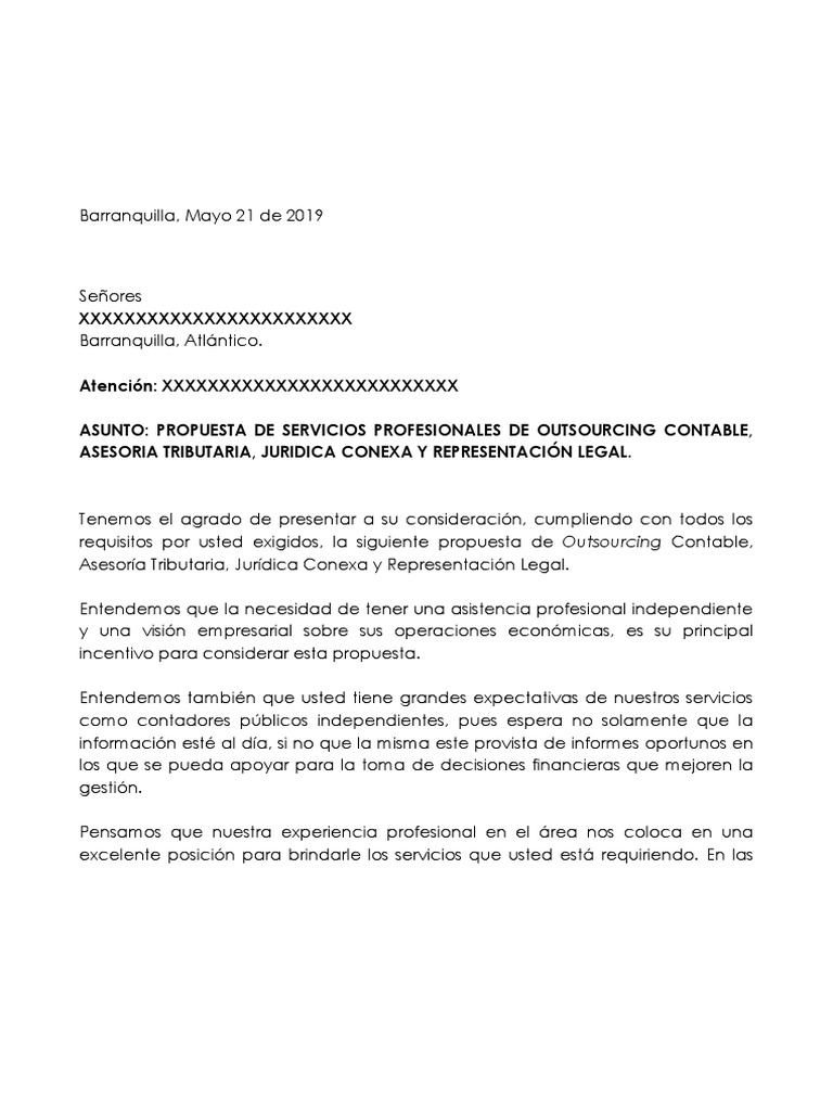Propuesta de Outsourcing Contable y Tributario | PDF | Contabilidad ...