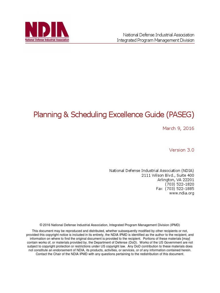 NDIA IPMD PASEG v3 PDF | PDF | Risk | Decision Making
