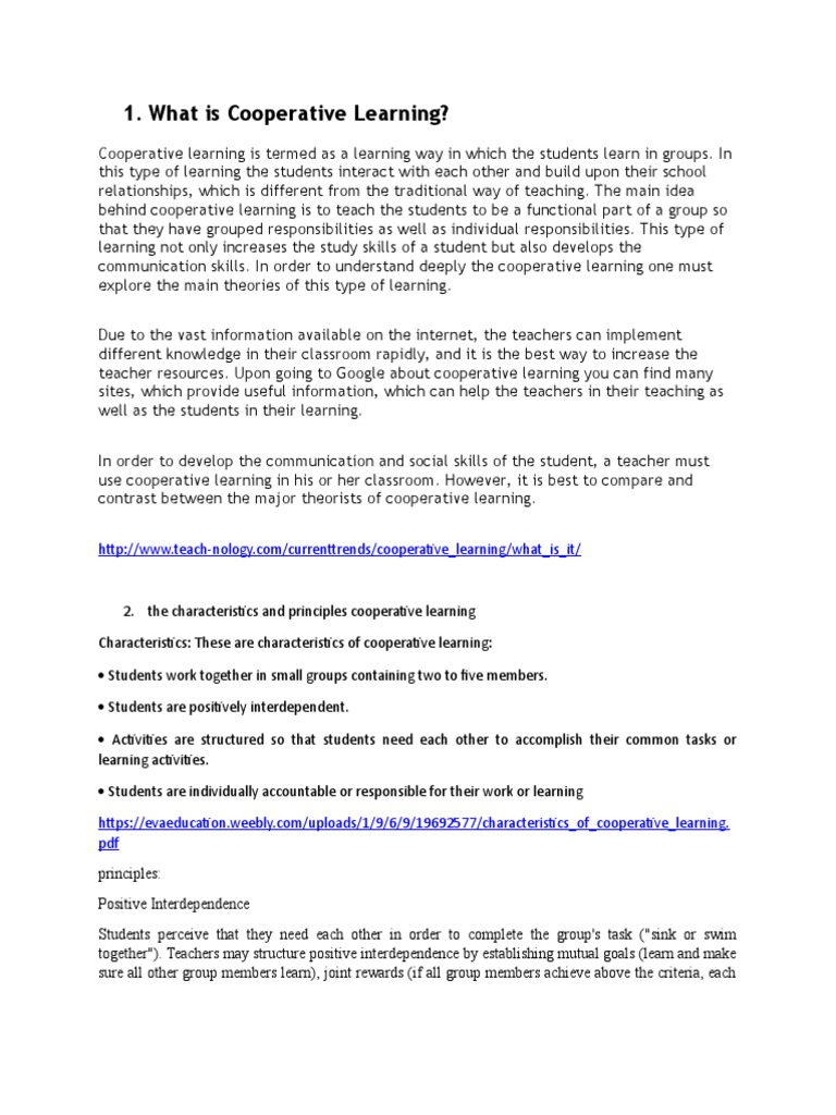 Cooperative Learning Pdf _ Cooperative Learning Research – ZSJSE