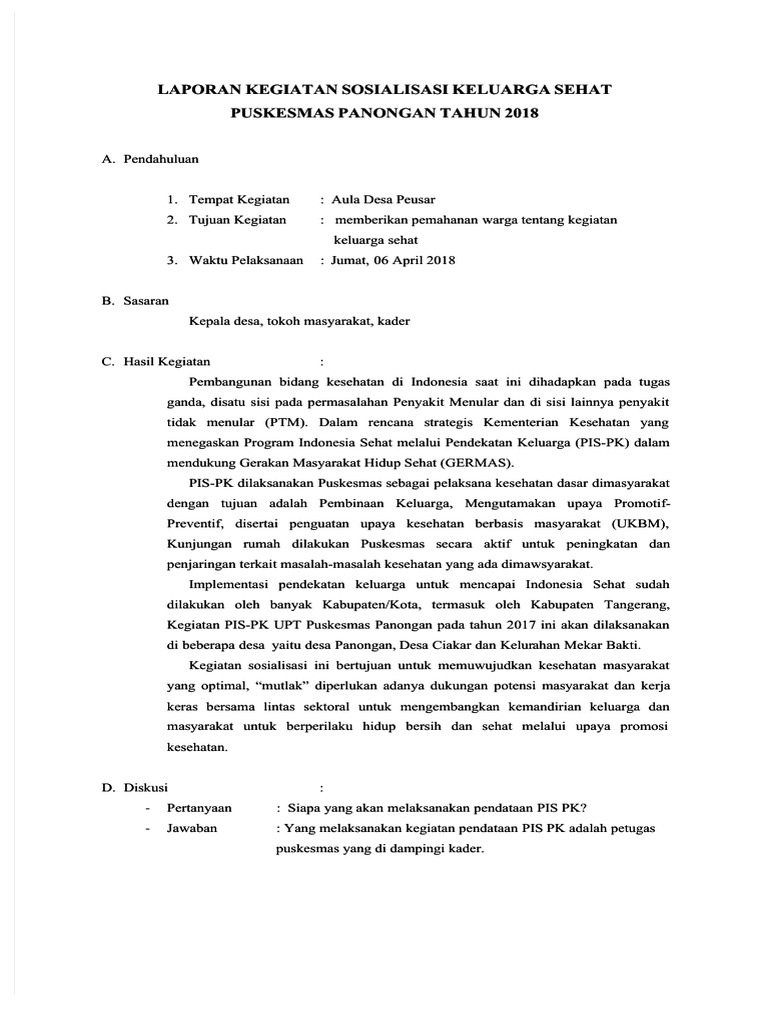 Docdownloader Com Laporan Kegiatan Sosialisasi Keluarga Sehat