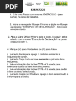 Exercícios de Revisão
