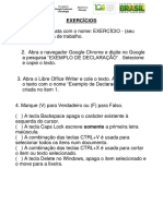 Exercícios de Revisão