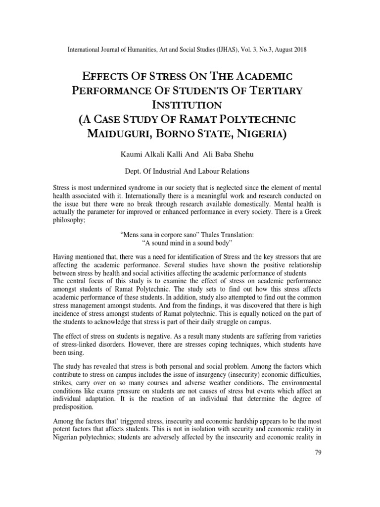 Effects of Stress On The Academic | PDF | Posttraumatic Stress Disorder ...