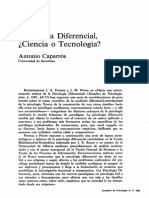 Caparro A Psicologia Diferencial Estudio de La Psicologia