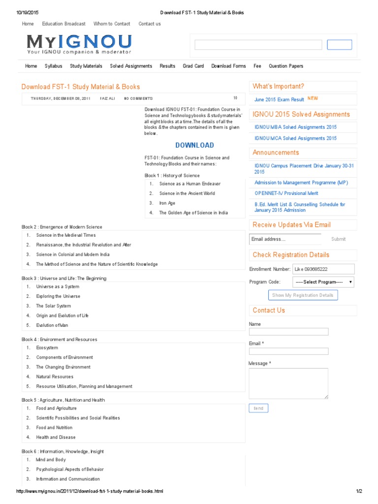 FST 1 Study Material Books PDF | PDF | Science