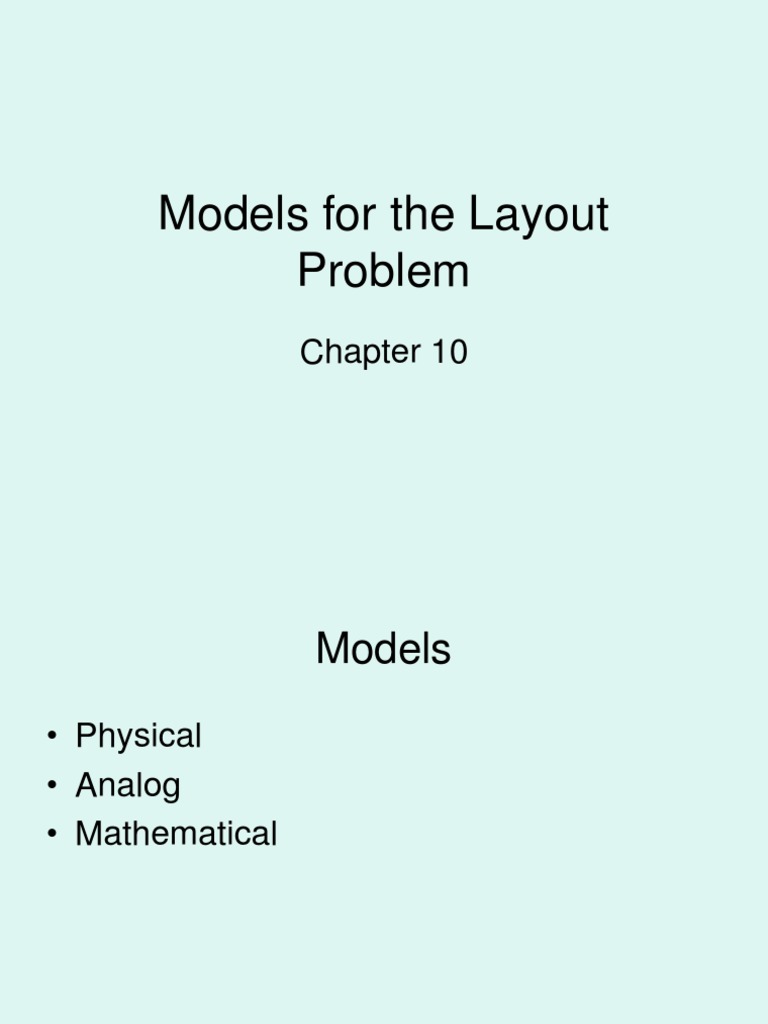 Models For The Layout Problem | PDF | Time Complexity | Algorithms