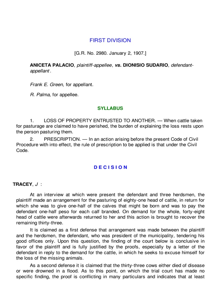 Aniceta Palacio v. Sudario Descargar gratis PDF Statute Of