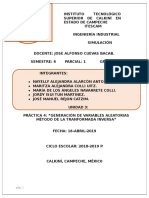 Practica 4 Generación de Variables Aleatorias Método de La Tranformada Inversa