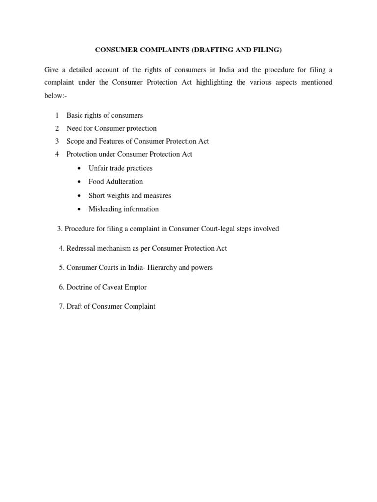 Consumer Rights & Complaint Filing Guide | PDF | Business | Finance ...