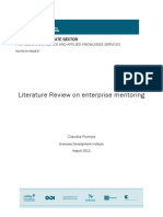 Literature Review On Enterprise Mentoring 1