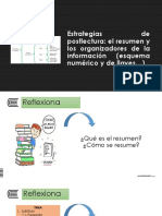 Estrategias de Postlectura: El Resumen y Los Organizadores de La Información (Esquema Numérico y de Llaves )