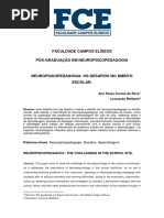 Artigo Cientifico Da Neuropsicopedagogia