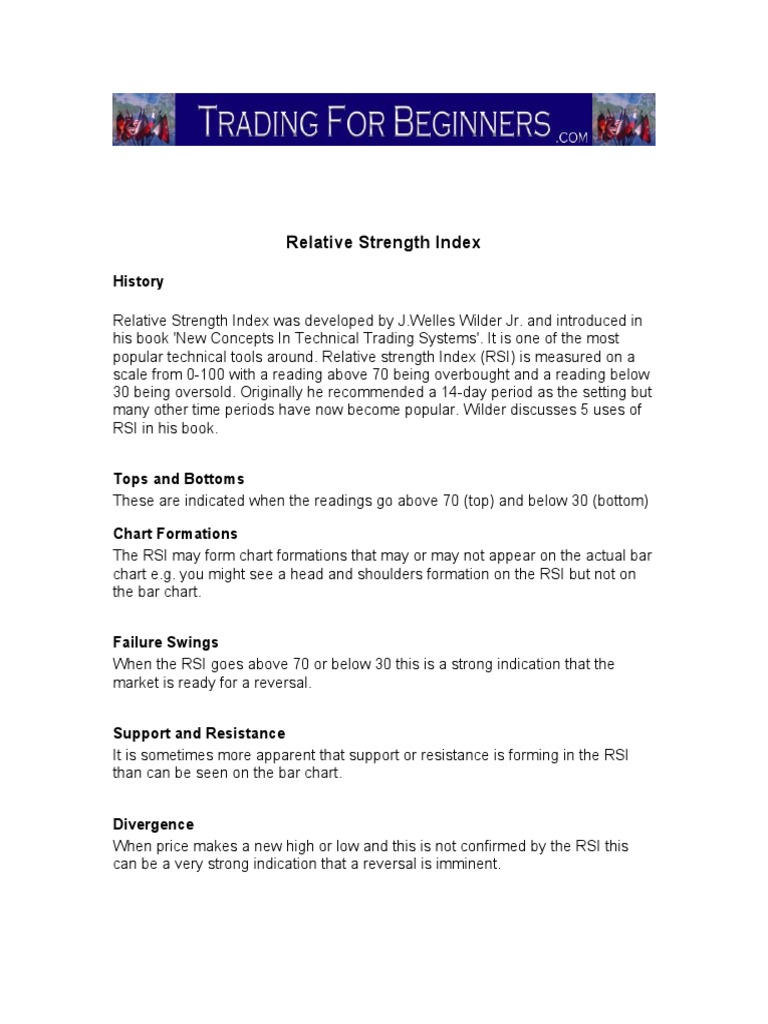 Understanding Relative Strength Index (RSI) | PDF | Financial Economics ...