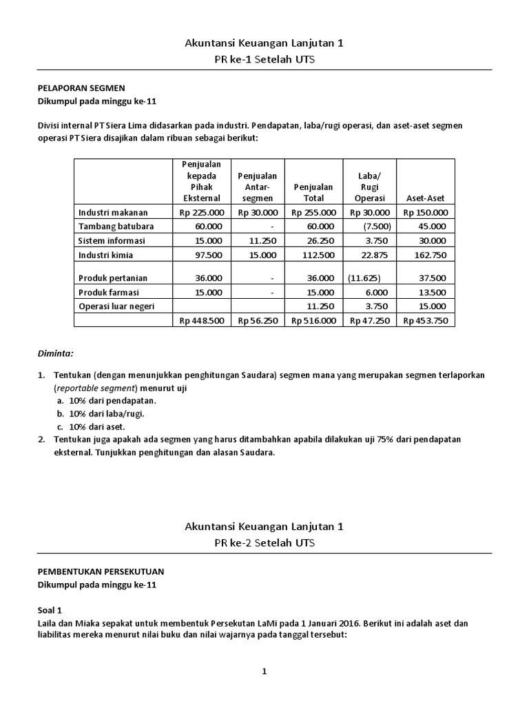 Pr Akl 1 Pelaporan Segmen Dan Persekutuan