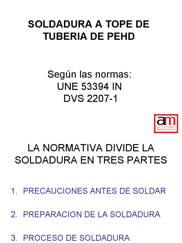 Normativa DVS 2207: Soldadura PEHD | PDF | Soldadura | Construcción