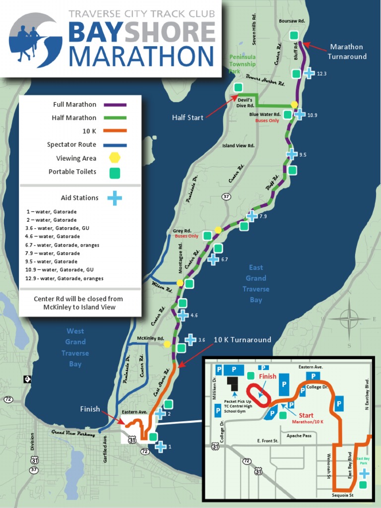 Bayshore Marathon Map | Sports