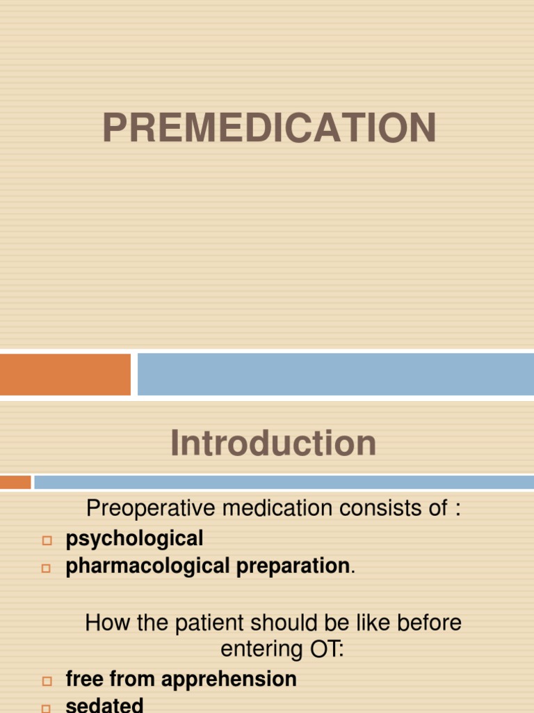 Preoperative Medication Guidelines | PDF | Midazolam | Anesthesia