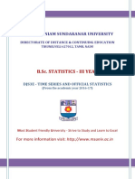 Manonmaniam Sundaranar University: B.Sc. Statistics - Iii Year