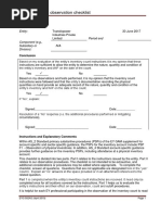 Inventory Count Observation Checklist: Entity: Period End Component (E.g., Subsidiary or Division) : N/A