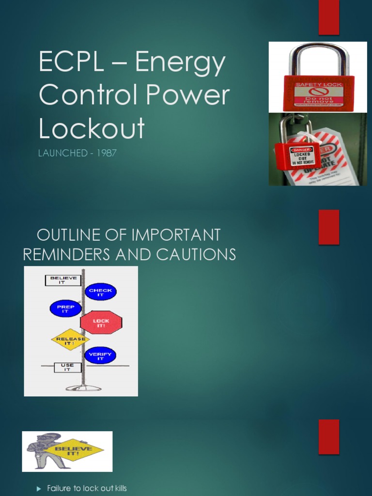 ECPL Lockout Safety Guidelines | PDF | Valve | Machines