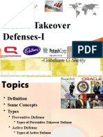 Hostile Takeover Defenses-I: - Goutham G Shetty