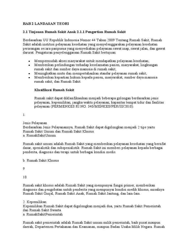 Pengertian Rumah Sakit Menurut Permenkes Terbaru Info