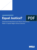 Equal Justice?: Disproportionate Racial and Ethnic Disciplinary Rates in Capital Region School Districts