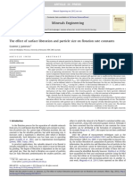 The Effect of Surface Liberation and Particle Size On Flotation PDF