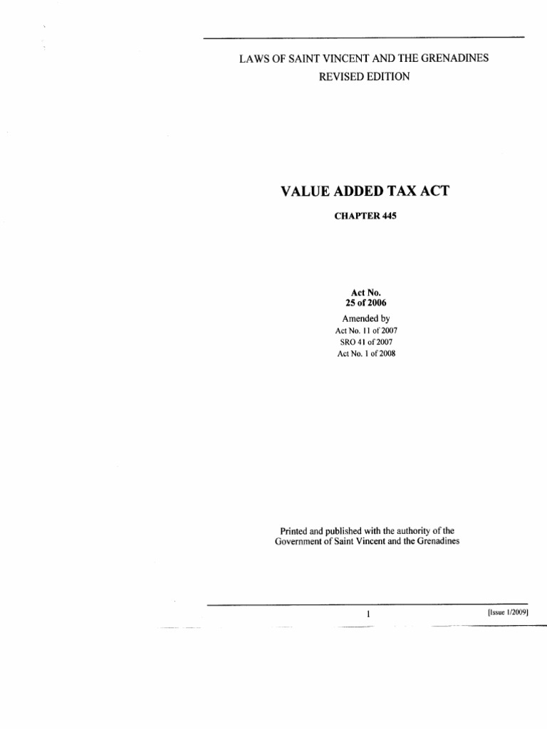 SVG Vat Act 2006 PDF