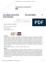 Globalización, Economía y Sociedad, La Globalización Es Un Fenómeno