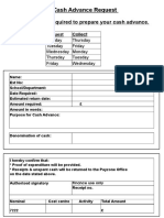 Cash Advance Form Feb 2016