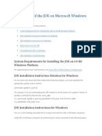 Installation of The JDK On Microsoft Windows Platforms
