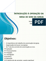 Introdução à Operação Da Mesa de Som Da