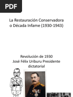 La Década Infame (1930-1943) o Restauración