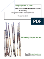 Groll (2016). the External Dimension of Subnational Fiscal Autonomy Insights From the Mexican Case