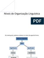 Níveis de Organização Linguística