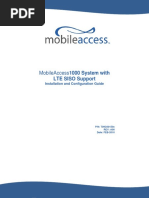 Mobileaccess1000 System With: Lte Siso Support