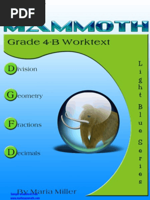 Grade 4 B Contents Amp Samples Math Mammoth Division Mathematics Rectangle