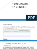 Instruction Manual Inventory Control