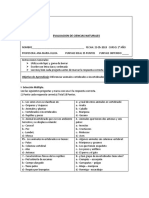 Evaluacion de Ciencias Naturales