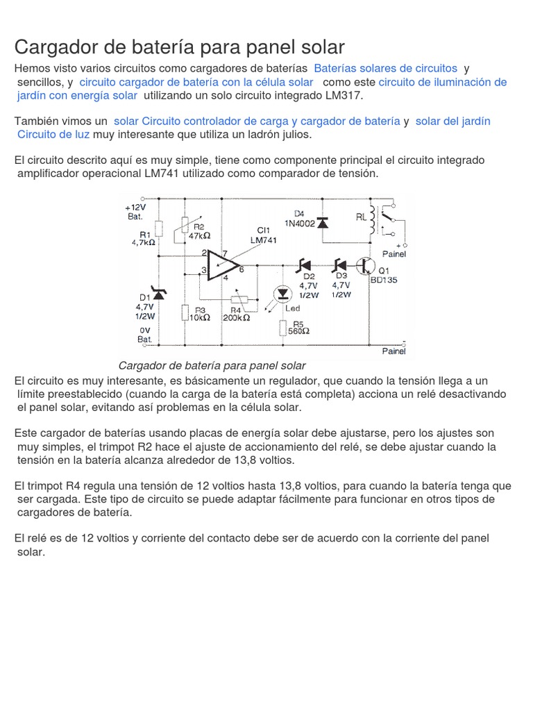 CÓMO CARGAR UNA BATERÍA CON UN PANEL SOLAR FOTOVOLTAICO 